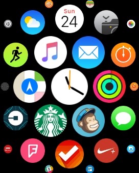 Apple Watch app homescreen