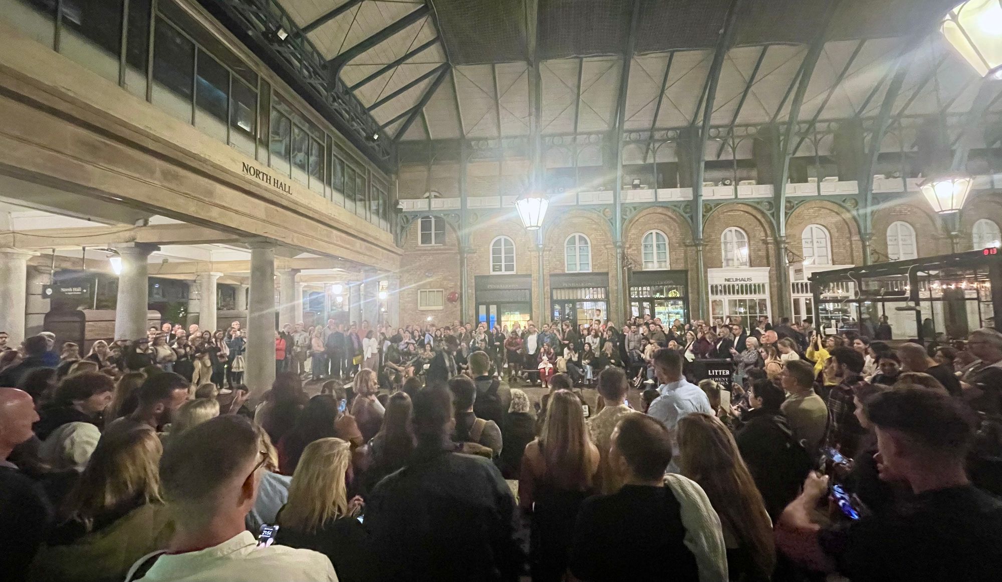 Crowds gathered in Covent Garden singing along to Queen